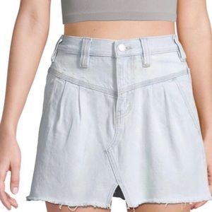 Free People Sidecar Mini Cotton Denim Skirt